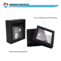 Caja de Regalo Rígida Negra de Dos Piezas, Reciclable, de Alta Gama, con Forro de Satén, Tapa y Base Personalizadas, Embalaje de Cartón Duro, con Relieve y Recubrimiento UV