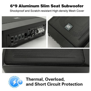 パワフル重低音 <span class=keywords><strong>500W</strong></span> 6x9スリム型 シート下設置 アクティブ電源内蔵 アンプ内蔵型カーサブウーファー - Product Image 4