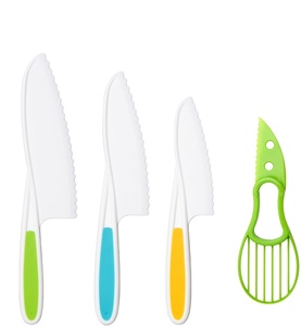 Customized Kids <b>Knife</b> Set OEM & ODM Vegetable <b>Cake</b> Kitchen <b>Knife</b> Set Hands Free <b>Plastic</b> Children's Fruit <b>Knife</b> Suit - Product Image 1