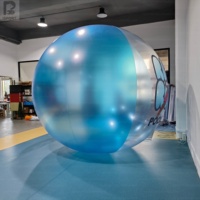 Ballon de plage gonflable géant en PVC transparent avec logo personnalisé imprimé, grand ballon gonflable transparent pour fêtes et événements au bord de la piscine