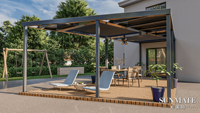 Günstige Wasserdichte Aluminium-Gartenlauben mit Elektrischen Funktionen Lamellenpergola für Garten und Terrassen-Dachsystem
