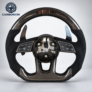Volante Deportivo Personalizado de 3 Brazos en Fibra de Carbono para Audi A3/A4/A5/A6/B7/B8/B9/C7/A7/Q3/C8/Q5L/R8/S3/S4/S5/S8/SQ/TT/RS Line - Product Image 2