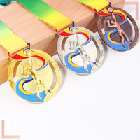 Médaille de volleyball de gymnastique de fabrication à bas prix Logo personnalisé Jeux scolaires Société Jeux communautaires Médailles sportives en métal
