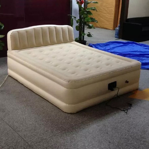 Colchde aire inflqueen-size con bomba de aire incorporado <span class=keywords><strong>doble</strong></span> y cama cómoda cabecera para el hogar y los huéspedes - Product Image 4