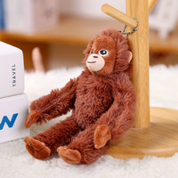 Mini poupée en peluche courte en coton, cadeau d'anniversaire, jouet en peluche en forme de singe, porte-clés, accessoire de sac à dos, cadeau unisexe
