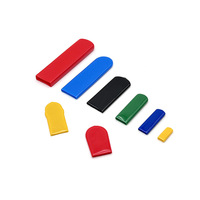 Manchons de protection plats en plastique personnalisés, souples et colorés, pour extrémités de poignées