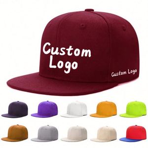 Customized Hip Hop Checkered Leaf Patterns <b>Men</b> Outdoor <b>Flat</b> Brim 3D Embroidery Hat Logo Sports Snapback <b>Caps</b> Wholesale - Product Image 1