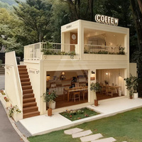Maison en conteneur ondulé créative pour usage commercial et résidentiel, salle d'activités panoramique pour hôtels, parcs, influenceurs en ligne