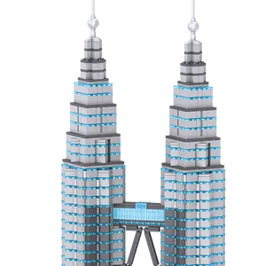 Giáo dục Đồ chơi khối xây dựng các klcc Petronas Twin Towers nhựa khối xây dựng đồ chơi