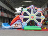 Grande roue toboggan maison de saut Moonwalk château d'air gonflable toboggan Combo cavalier aire de jeux gonflable commerciale rebond d'obstacle
