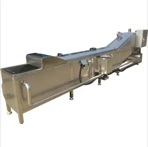 Industrial vegetable and fruit Processing Line include Threshing Blanching Washing Dewatering Air Drying Machine