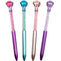 Stylo bille personnalisé en gros avec logo, design innovant, stylo neutre en cristal diamanté, pour l'école et le bureau