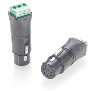 XLR 5핀 암컷-스크류 터미널 블록 어댑터 XLR 무땜납 터미널 보드 컨버터 (DMX 조명, 무대 조명, 오디오용) - Product Image 1