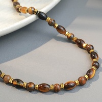 Collier en acier inoxydable véritable plaqué or Maillard fait à la main perlé Atural collier d'ambre naturel de la Baltique pour les femmes fête