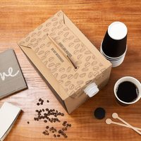 Sac à café jetable écologique personnalisé en papier kraft, boîte de 3 L à emporter pour les voyages et les cafés