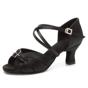 Zapatos de salón de baile latino para mujer, calzado moderno con tacón alto ajustable, para bailar Salsa Tango - Product Image 6