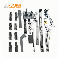 Accessoires de porte et fenêtre entièrement en aluminium, ensemble de poignées robustes, roulettes verrouillables, charnières durables, quincaillerie de remplacement