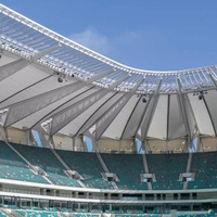 Auvents circulaires personnalisés en forme de pétale pour stade de football, membrane architecturale en PVDF/PTFE, pare-soleil pour les aires de repos du parc