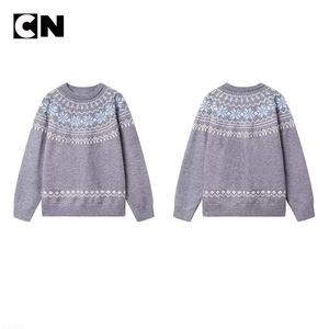 GRS Certification <b>Sweater</b> Manufacturer Wholesale Custom Men Cotton <b>Vintage</b> Fair Isle Winter Knitwear Pullover <b>Sweater</b> Unisex - Product Image 4