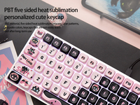 Clavier mécanique sans fil ZORNHER ZH100 Little Devil blanc, ergonomique, personnalisable, avec touches mignonnes, pour le bureau, tri-mode