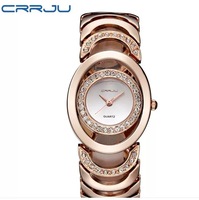 Jam tangan wanita, jam tangan gelang emas mawar wanita Quartz tahan air kreatif untuk wanita