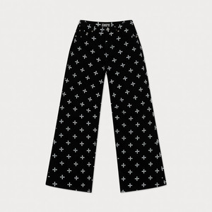 Jeans Denim Classici Neri Smfk a Gamba Larga e Vita Alta - Vestibilità Ampia, Traspiranti in Puro Cotone con Stampa Digitale - Product Image 2