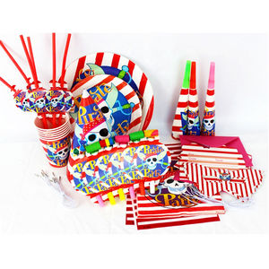 Vaisselle de fête <span class=keywords><strong>pirate</strong></span> gobelets en papier jetables serviettes assiettes à dîner pour enfants anniversaire <span class=keywords><strong>Pirate</strong></span> vaisselle ensemble faveurs de fête - Product Image 3