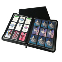 Las páginas de tarjetas coleccionables de la mejor calidad para su álbum de tarjetas de colección Carpeta de 9 bolsillos de carga lateral de cuero-Bolsillos de 360 piezas