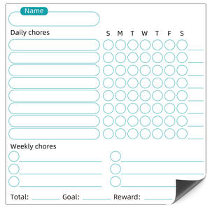Tableaux de tâches magnétiques pour tableau blanc avec marqueurs magnétiques ; Horaires quotidiens sur le réfrigérateur ; Menu hebdomadaire des tâches ménagères - Product Image 2
