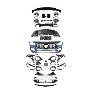 Kit carrosserie de haute qualité <span class=keywords><strong>AMG</strong></span> <span class=keywords><strong>A45</strong></span>, diffuseur avant, embouts d'échappement, calandre, pare-chocs pour Classe CLA W118 C118 2019+, nouveau, Plug & Play - Product Image 1