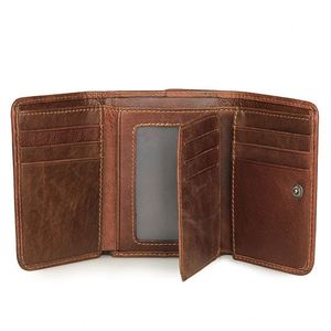 Portefeuille pour homme en cuir pleine fleur de haute qualité, portefeuille bifold en cuir véritable, blocage RFID, porte-cartes fin - Product Image 5