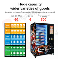 Distributeur automatique de snacks et de boissons réfrigérés avec paiement par QR