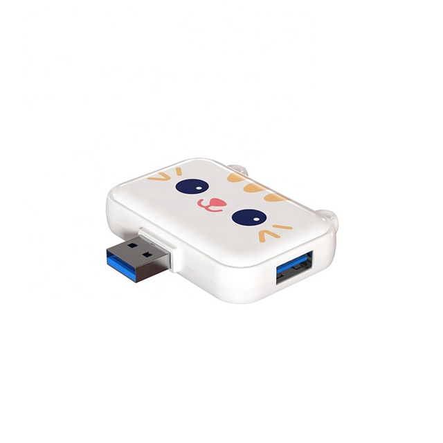 3 in 1 Cute Sharing Charging USB a to USB 2.0 and USB 3.0 Hub Universal Charger Adapter Splitter Dock Station for Laptop PC