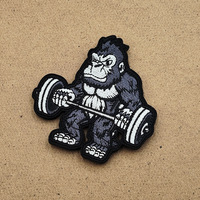 Nouvelle série Gorilla Fitness : Toile brodée pour écussons, résine pour vêtements, sacs à dos, gilets/vestes, accessoires pour chaussures/chapeaux
