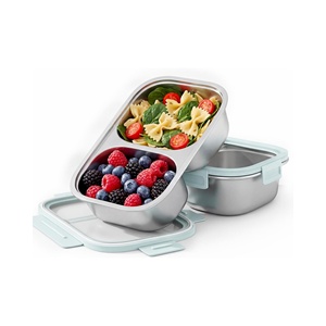 Refrigerator Food Preservation <b>Box</b> Reusable Food Containers <b>Lunch</b> <b>Box</b> Stainless Steel Bento <b>Box</b> for Adults <b>Lunch</b> Container - Product Image 1