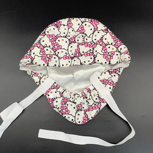 Chapeau d'infirmière <span class=keywords><strong>de</strong></span> dessin animé avec boutons, réglable, bouffant, pour scrubs, porte-queue <span class=keywords><strong>de</strong></span> cheval, turban bouffant, chapeau d'infirmière - Product Image 2