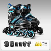 Patins à roulettes en ligne pour débutants adultes et enfants, garçons et filles, avec roues en polyuréthane entièrement lumineuses, une seule rangée