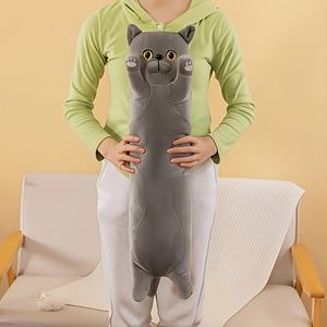 Peluche a Forma di Gatto Bianco con Fiocco, Cuscino Animale Imbottito Carino, Adatto per Ragazzi e Ragazze Come Regalo Festivo - Product Image 5