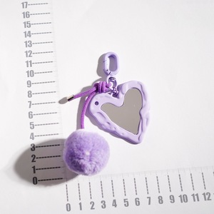 Chaîne de <span class=keywords><strong>porte</strong></span>-clés perlée avec <span class=keywords><strong>pompon</strong></span> imprimé léopard rétro tendance pour sacs - Product Image 2