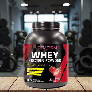 אבקת חלבון מי גבינה לחיזוק חיסוני למבוגרים בטעם תות 2 ליברות תכולה תזונתית גבוהה תמיכה בשרירים - Product Image 2