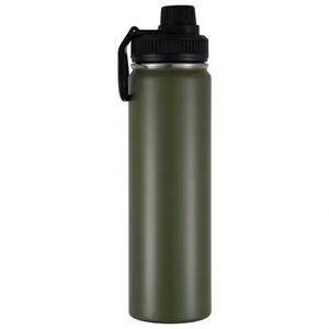Custom Gym Sport <b>Bicycle</b> 18Oz Stainless Steel Double Wall Reusable Insulated Wide Mouth Vacuum Flask Water Bottle With Handle - Product Image 2