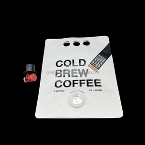 1l 5l 10l Outdoor Portable Folding Plastic Handle Water <b>Bag</b> Custom Clear <b>Transparent</b> Beverage Drinks Liquid Pouch With Spout - Product Image 3