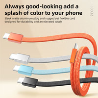 Cable de Carga Tipo C Trenzado de Alta Calidad de 65W, 1m, Cable USB C de Carga Rápida PD para iPhone 16/17, Transferencia de Datos de Alta Velocidad