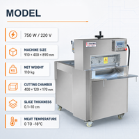 Machine à découper automatique de viande congelée pour rouleaux de bœuf et d'agneau, idéale pour la transformation alimentaire commerciale