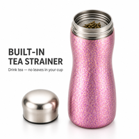 Termos Saku Mini Titanium Murni 230ml Cangkir Vakum Terisolasi Dengan Infuser Teh Penahan Panas Untuk Kantor Perjalanan Rumah