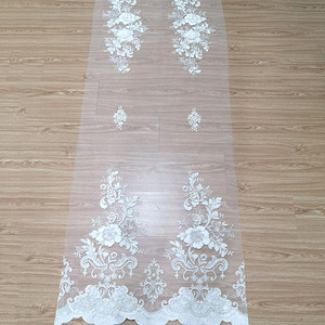 Fabriqué en chine broderie 3D net rideau tissu de luxe <span class=keywords><strong>blanc</strong></span> turquie rideaux transparents - Product Image 2