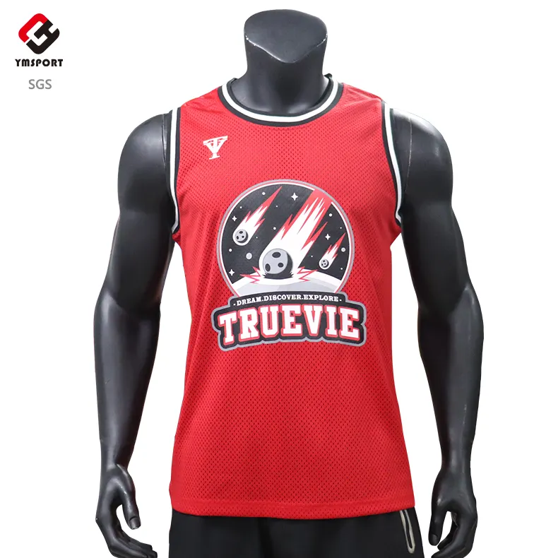 2023 professional basket team mesh shirt basketball shirt screen printing basketball t shirt