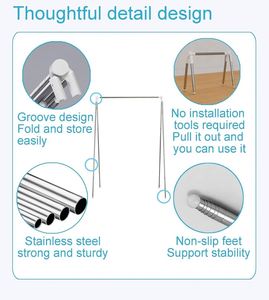 Portable Travel Garment Rack Folding Clothes Rack for Dance,Travel,Camping, Drying, Indoor,Outdoor a Collapsible Clothing Rack - Product Image 3