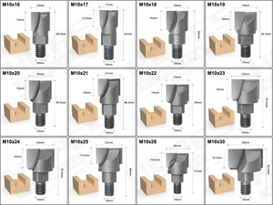 <span class=keywords><strong>Fraise</strong></span> de nettoyage de fond en carbure de filetage M10 mèches de routeur à bois pour serrure trou de clé coupe outils de perceuse électrique - Product Image 2