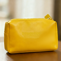 Sac à maquillage portable écologique personnalisé en PU, organiseur de cosmétiques à la mode, grande capacité, porte-pinceaux, résistant à l'eau